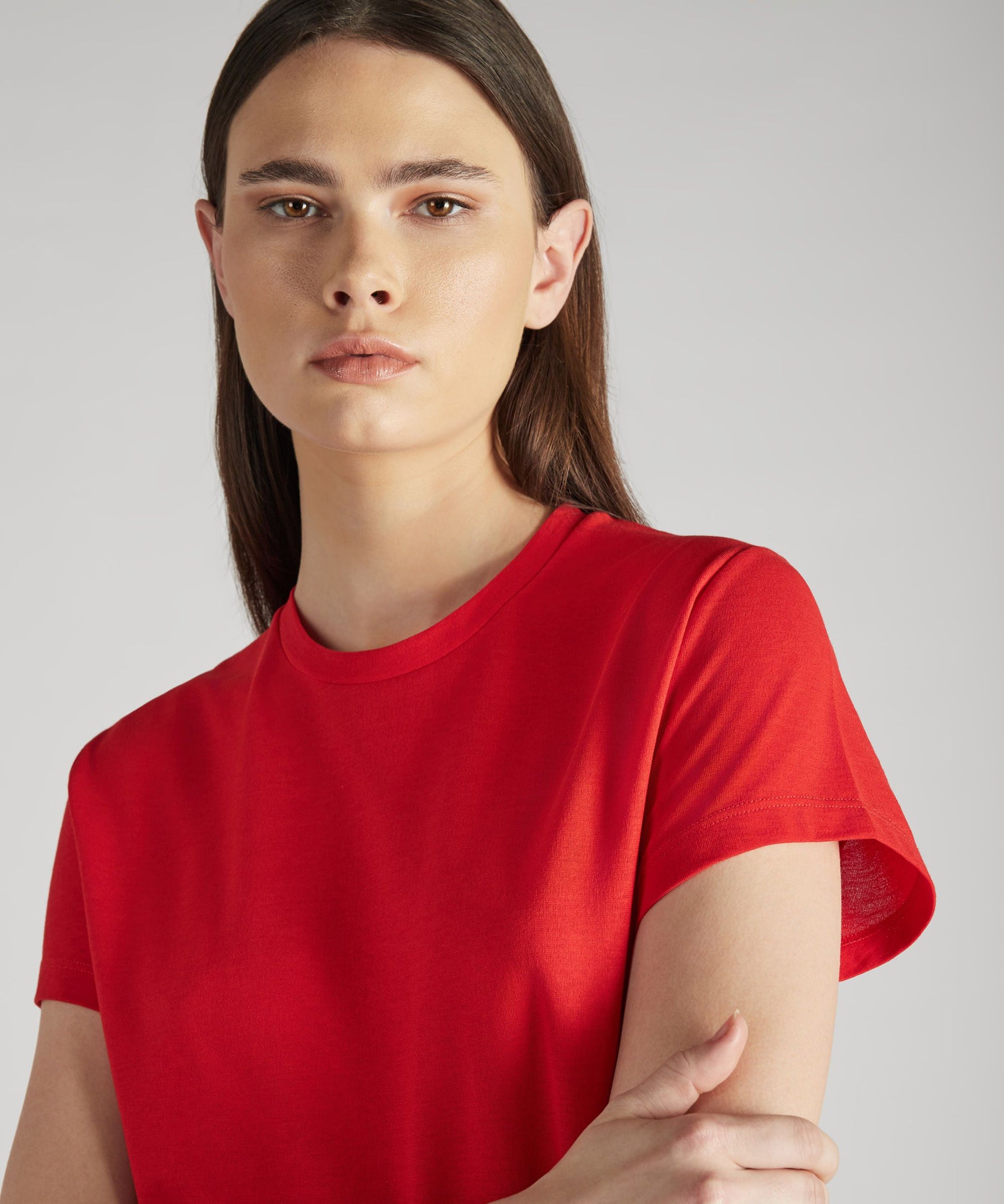 Zanone - Regular fit t-shirt in organic IceCotton - lacquer red