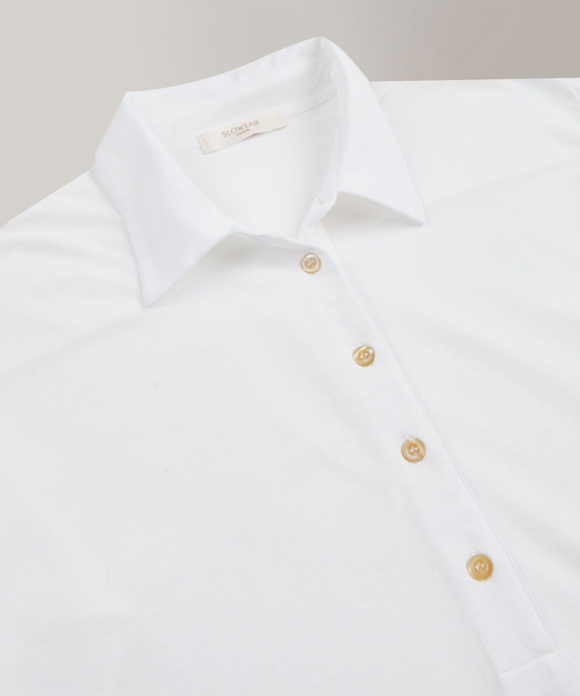 Zanone - Regular fit polo shirt in organic IceCotton - optical white