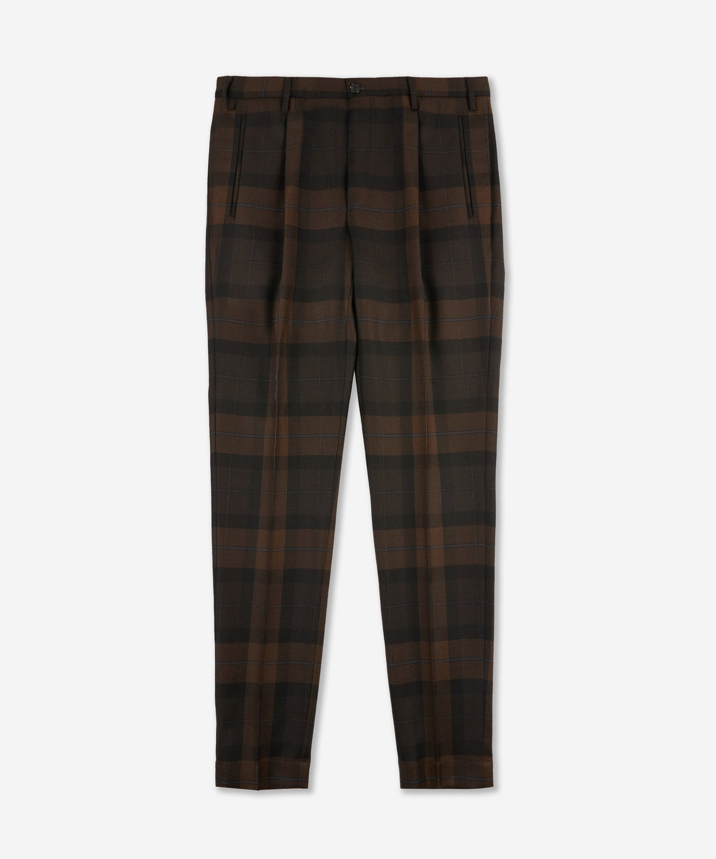 Tapered-fit wool trousers