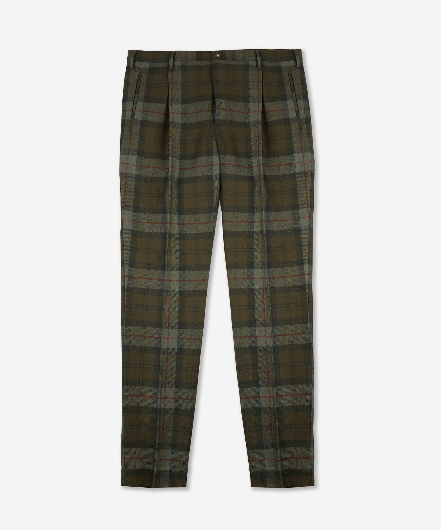 Tapered-fit wool trousers