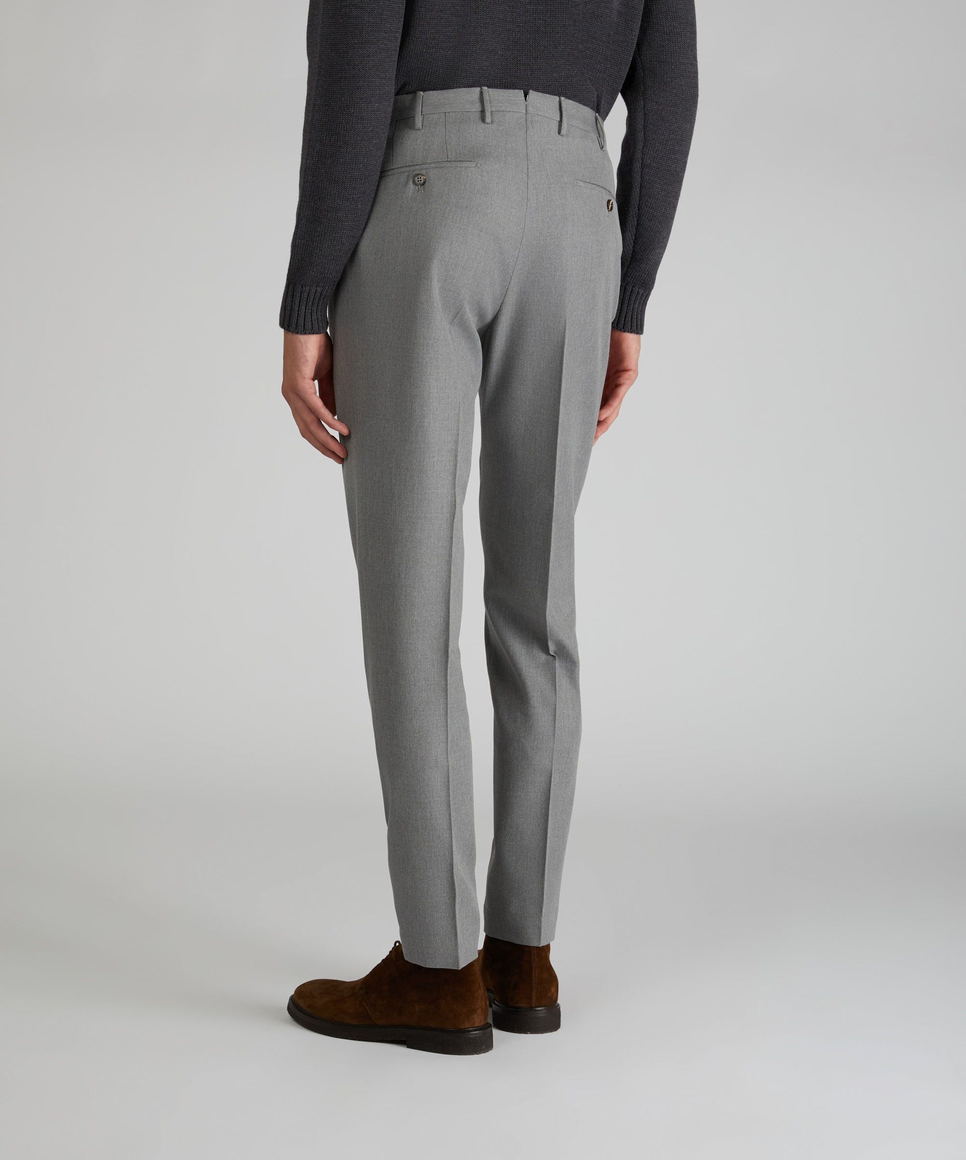 Incotex - Tapered-fit trousers in cotton and wool twill - light grey