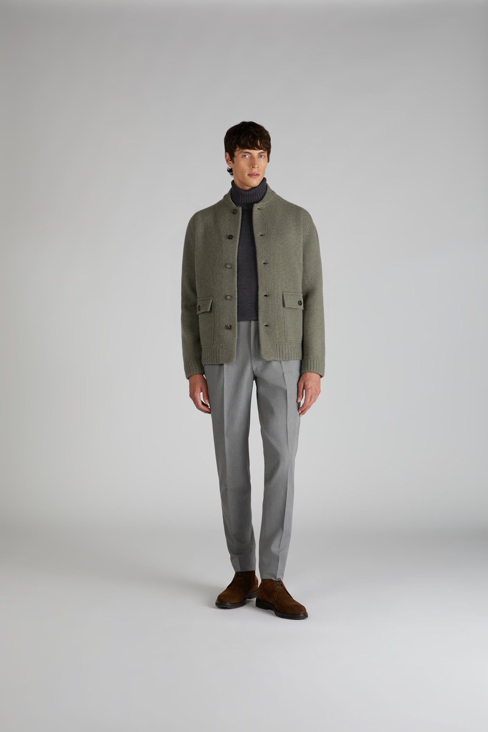 Incotex - Tapered-fit trousers in cotton and wool twill - light grey